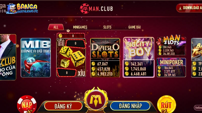 Nhà cái bắn cá đổi thưởng thẻ cào Manclub