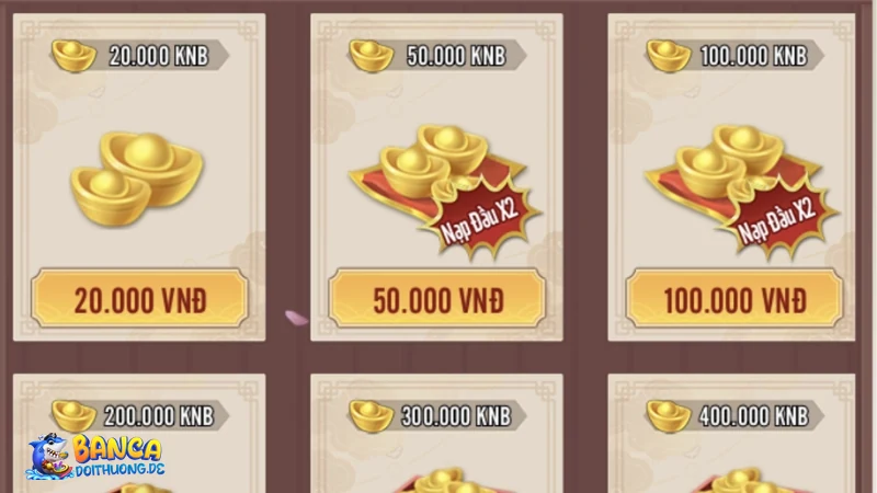 Khuyến mãi nạp khi trải nghiệm game bắn cá nạp SMS